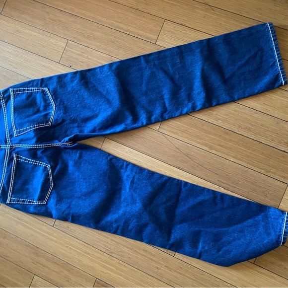 RE/DONE LOOSE JEANS STRAIGHT RIGID CHUNKY STITCH INDIGO BLUE SIZE 27
BUTTON FLY - Picture 4 of 5